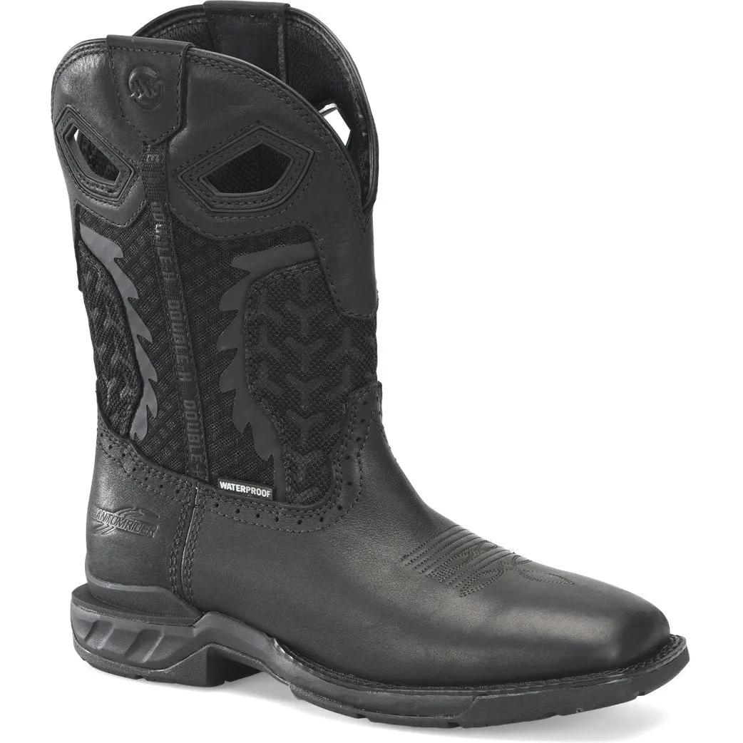 Double H Men's Phantom Rider Shadow 11" Waterproof Roper Work Boot -Black- DH5381