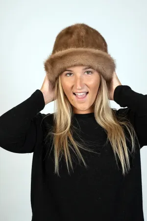 Dyed Mink Floppy Hat