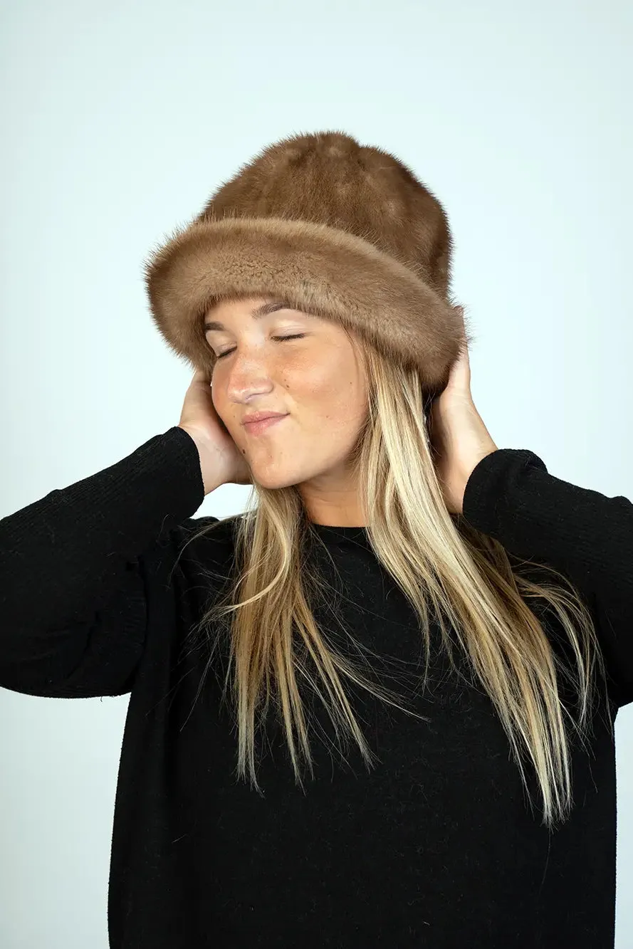 Dyed Mink Floppy Hat