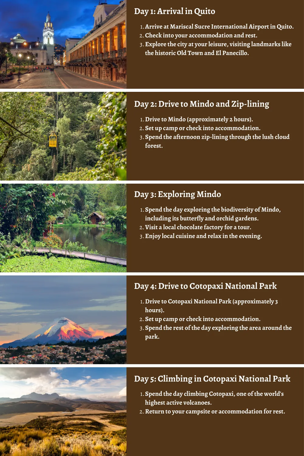 Ecuador - From Andean Peaks to Amazonian Depths: A 10 Day Itinerary to Camping, Surfing, Climbing, Hiking, and Zip-Lining