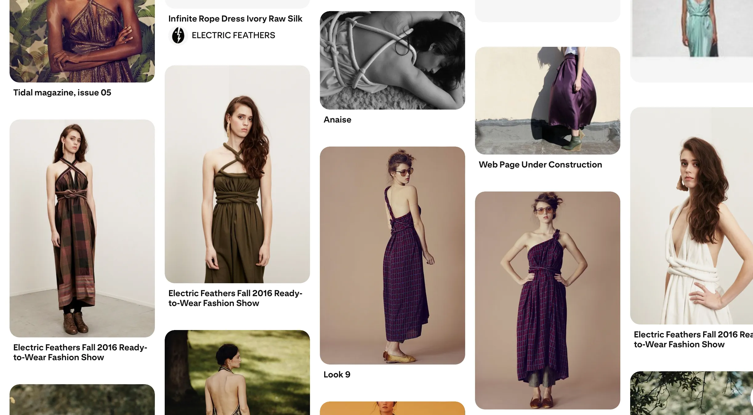 Electric Feathers Infinite Rope Champagne Silk Dress