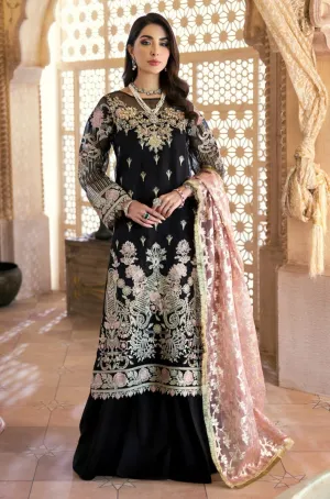 Elegant Pakistani Black Dress with Embroidery #PF337