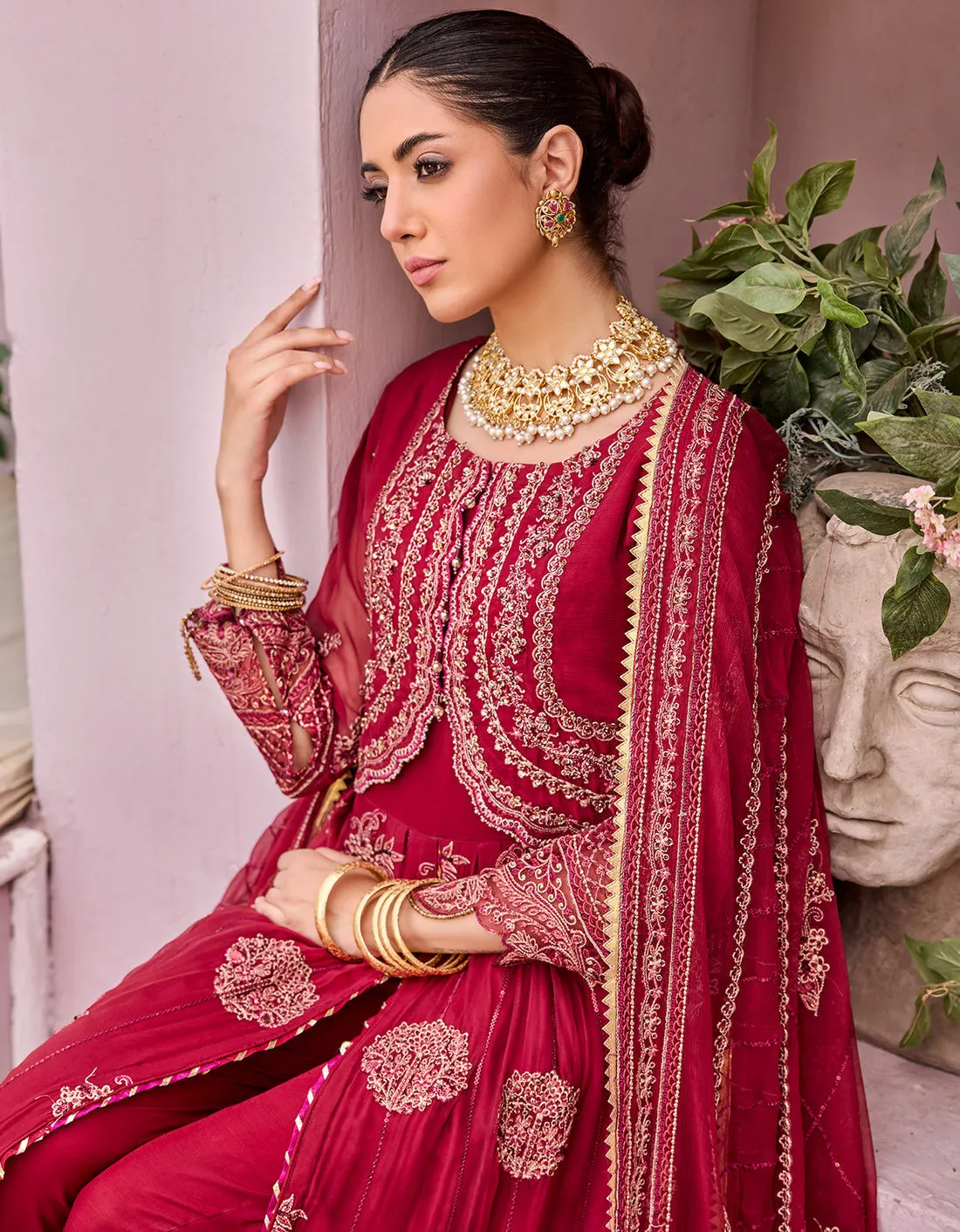 Embroidered Kameez Trouser Pakistani Wedding Dress