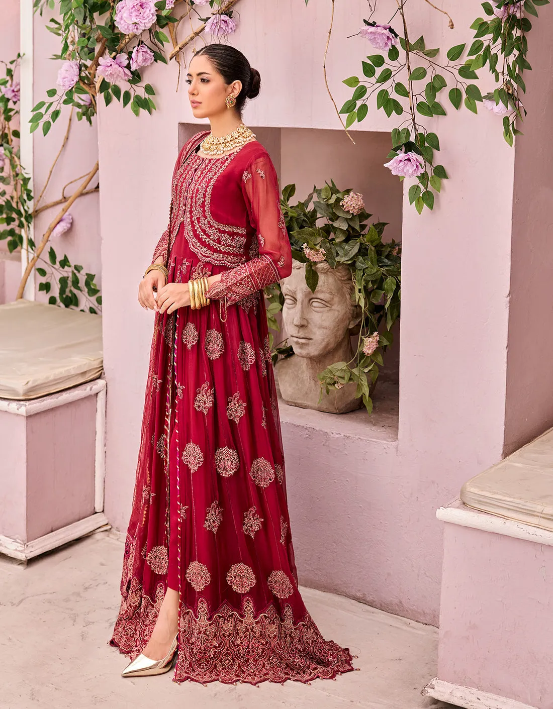 Embroidered Kameez Trouser Pakistani Wedding Dress
