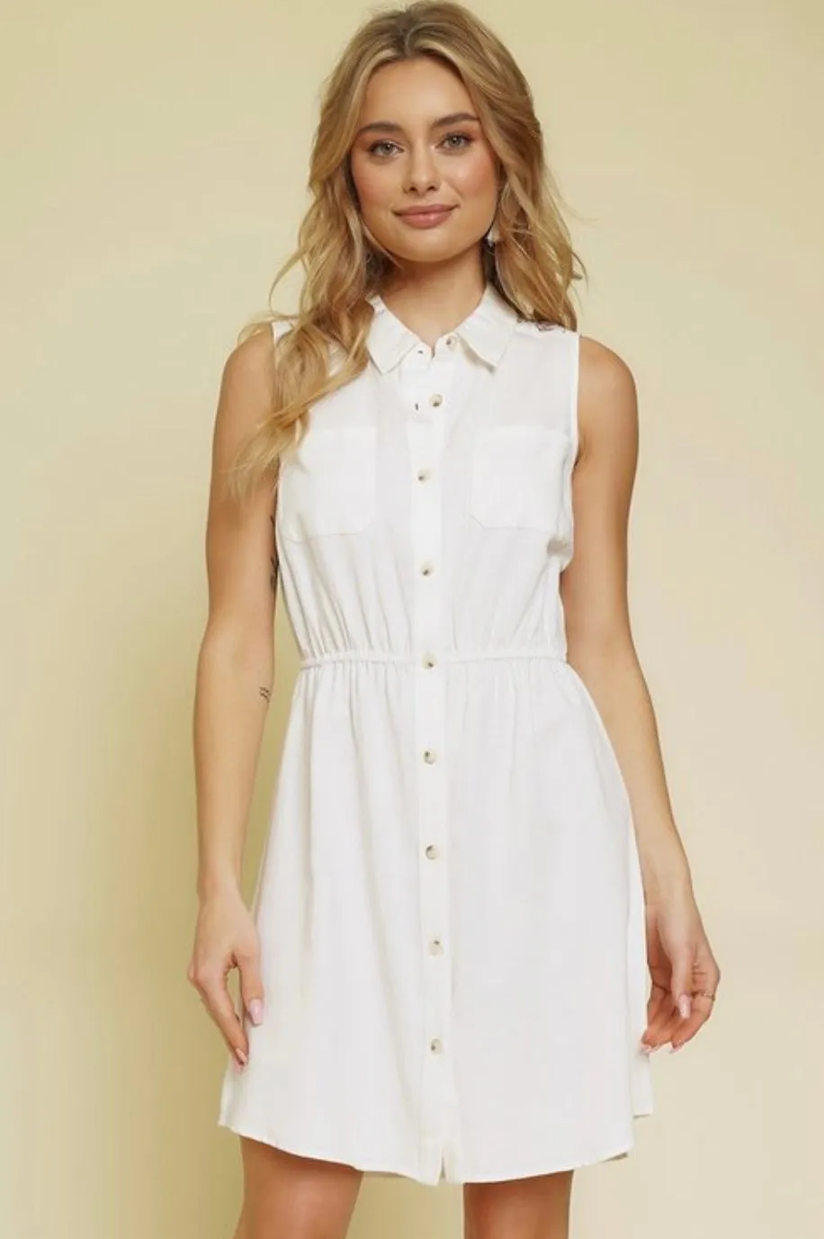 Embroidered Shirt Dress