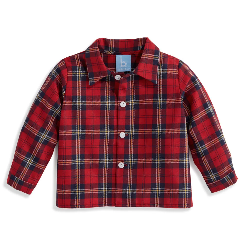 Eton Long Sleeve Dress Shirt -- Riley Tartan
