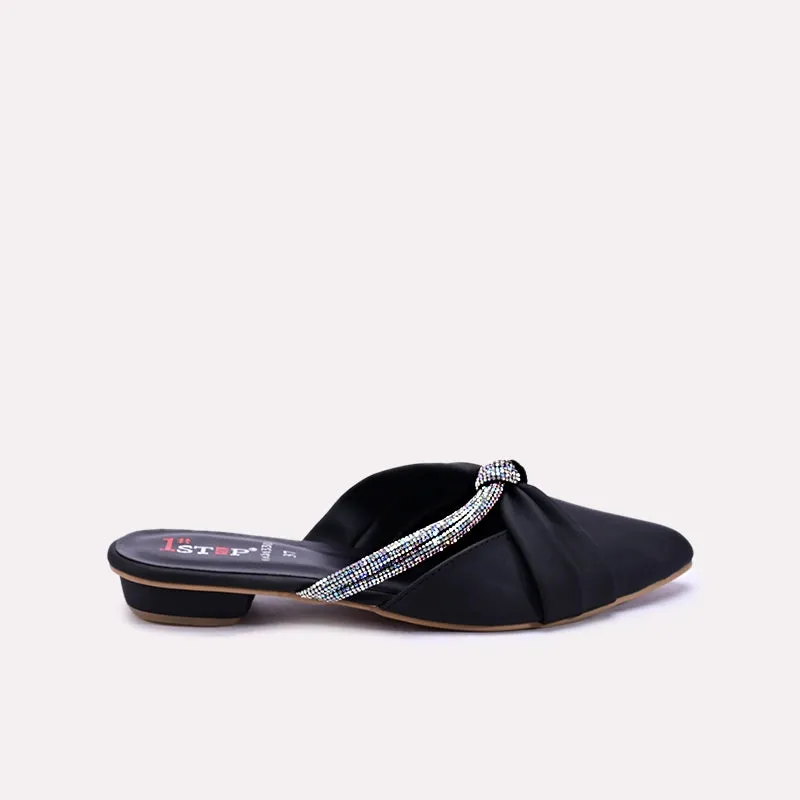 Evadne Black Fancy Mules 0431330