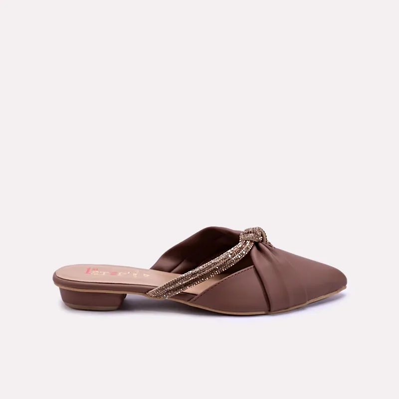 Evadne Brown Fancy Mules 0431330
