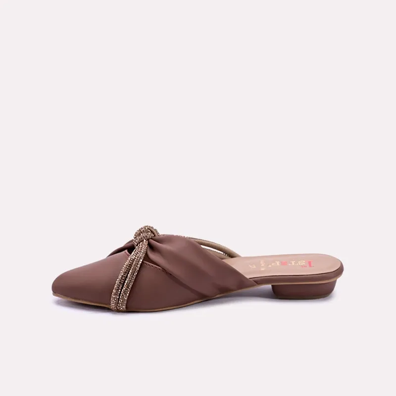 Evadne Brown Fancy Mules 0431330