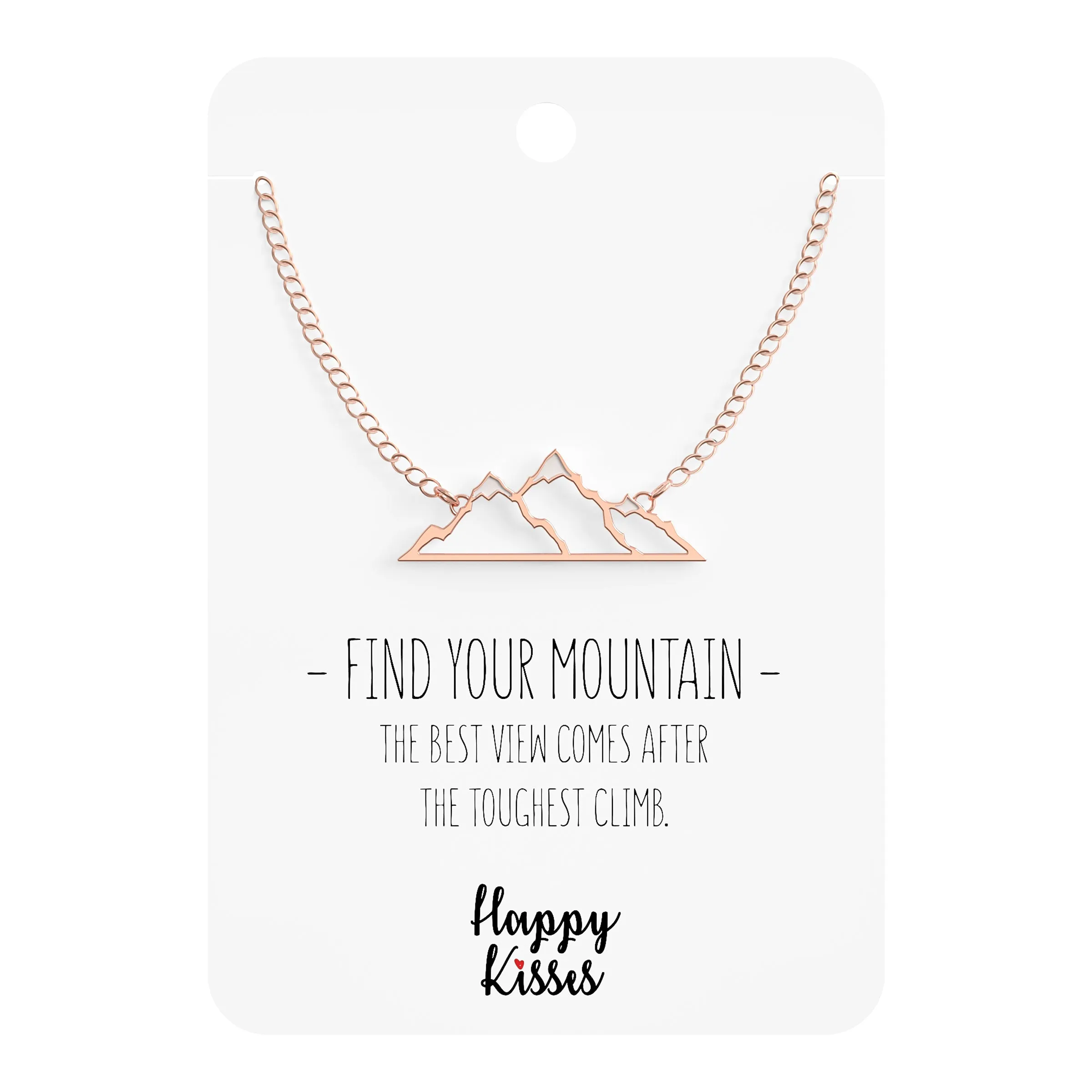 Find Your Mountain Necklace - Rose Gold, Silver & Rose Gold