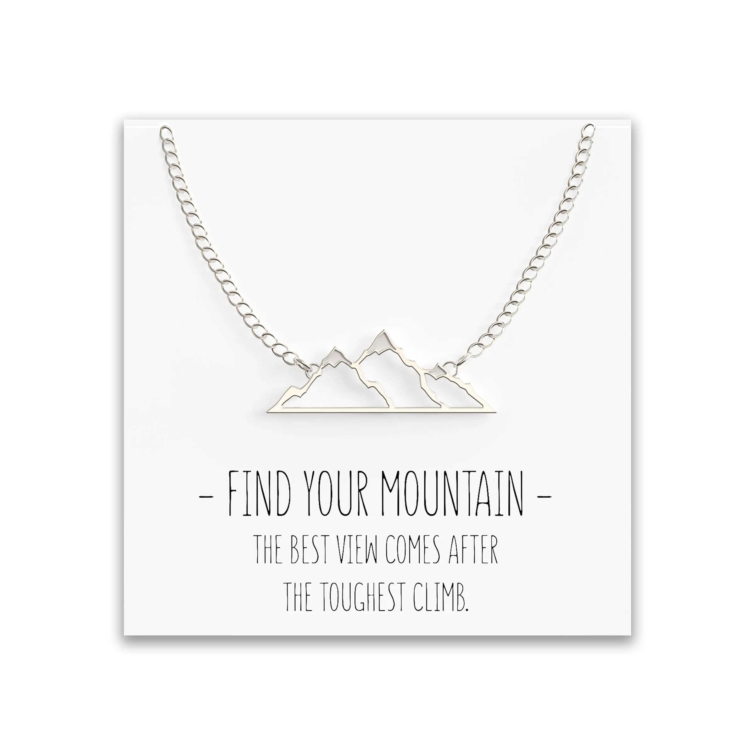 Find Your Mountain Necklace - Rose Gold, Silver & Rose Gold
