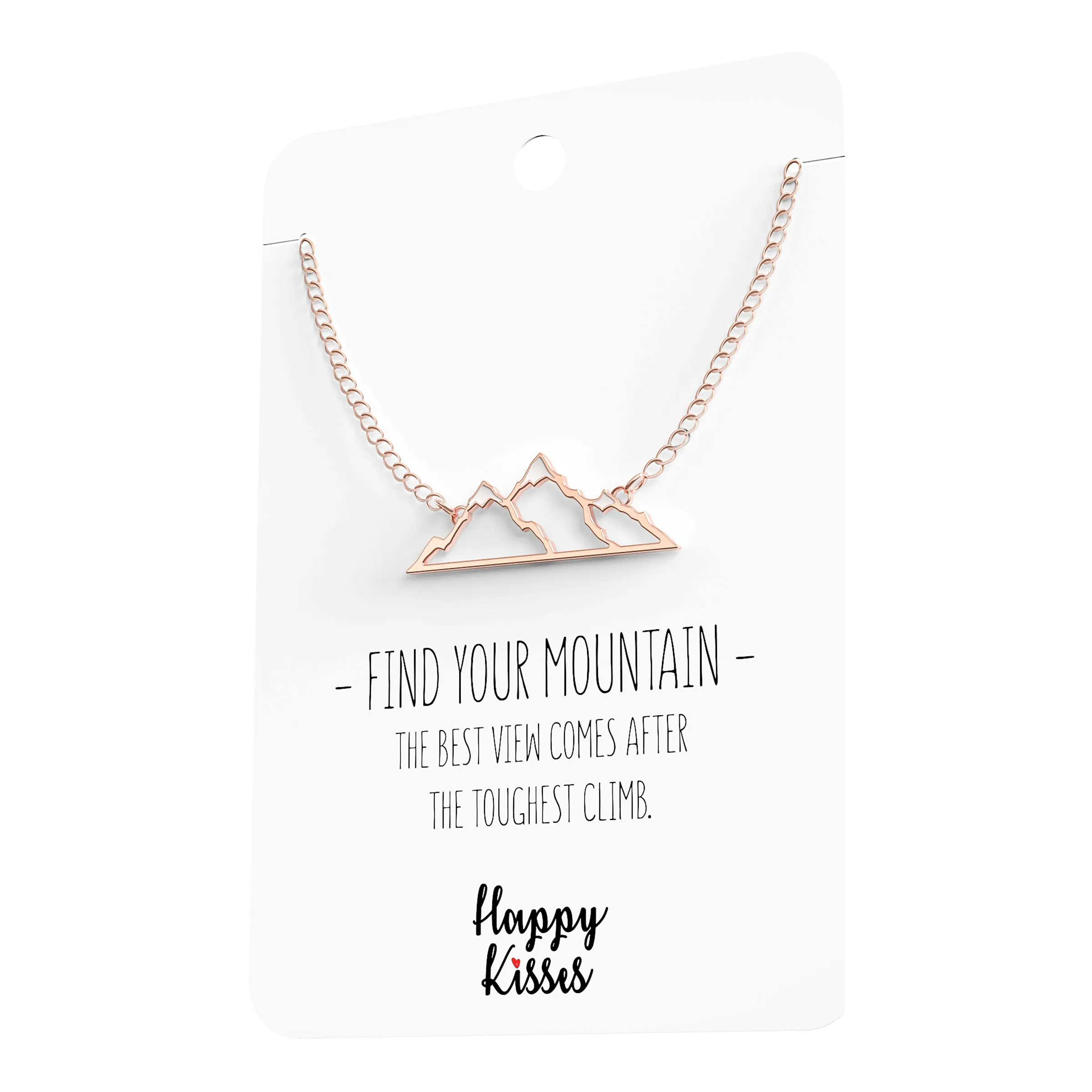 Find Your Mountain Necklace - Rose Gold, Silver & Rose Gold