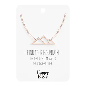 Find Your Mountain Necklace - Rose Gold, Silver & Rose Gold