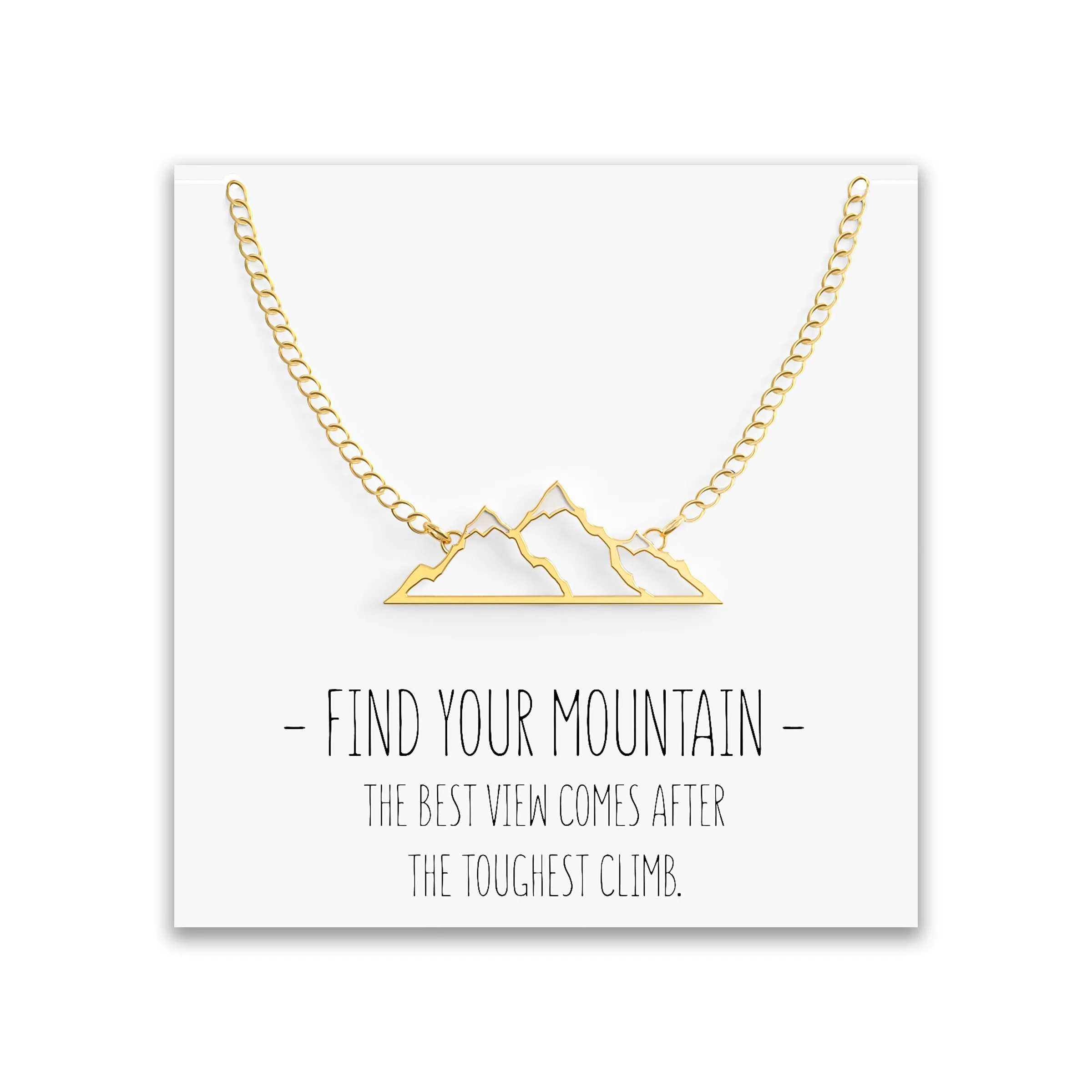 Find Your Mountain Necklace - Rose Gold, Silver & Rose Gold