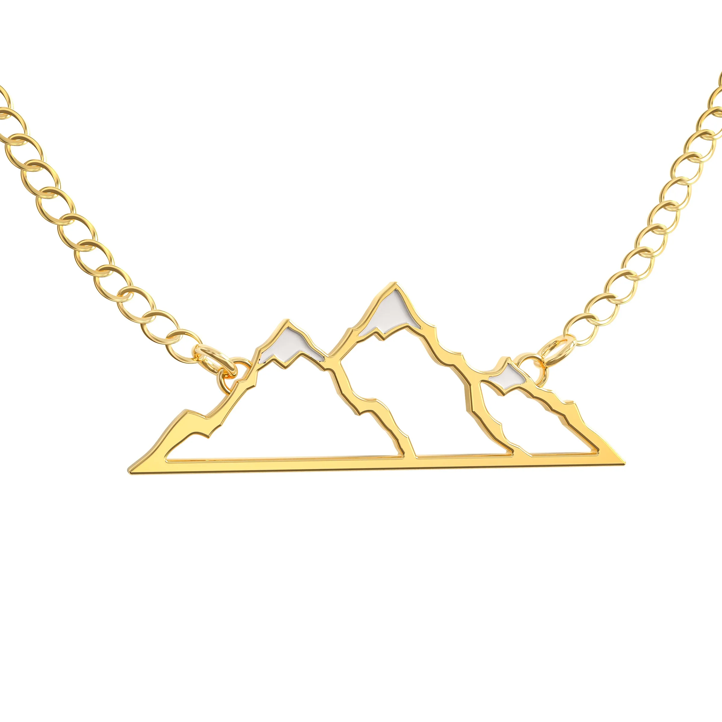 Find Your Mountain Necklace - Rose Gold, Silver & Rose Gold