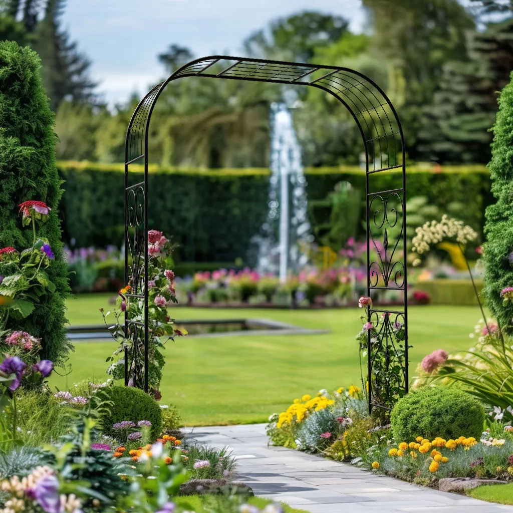 Flat Top Garden Trellis|Unique Metal Garden Arch