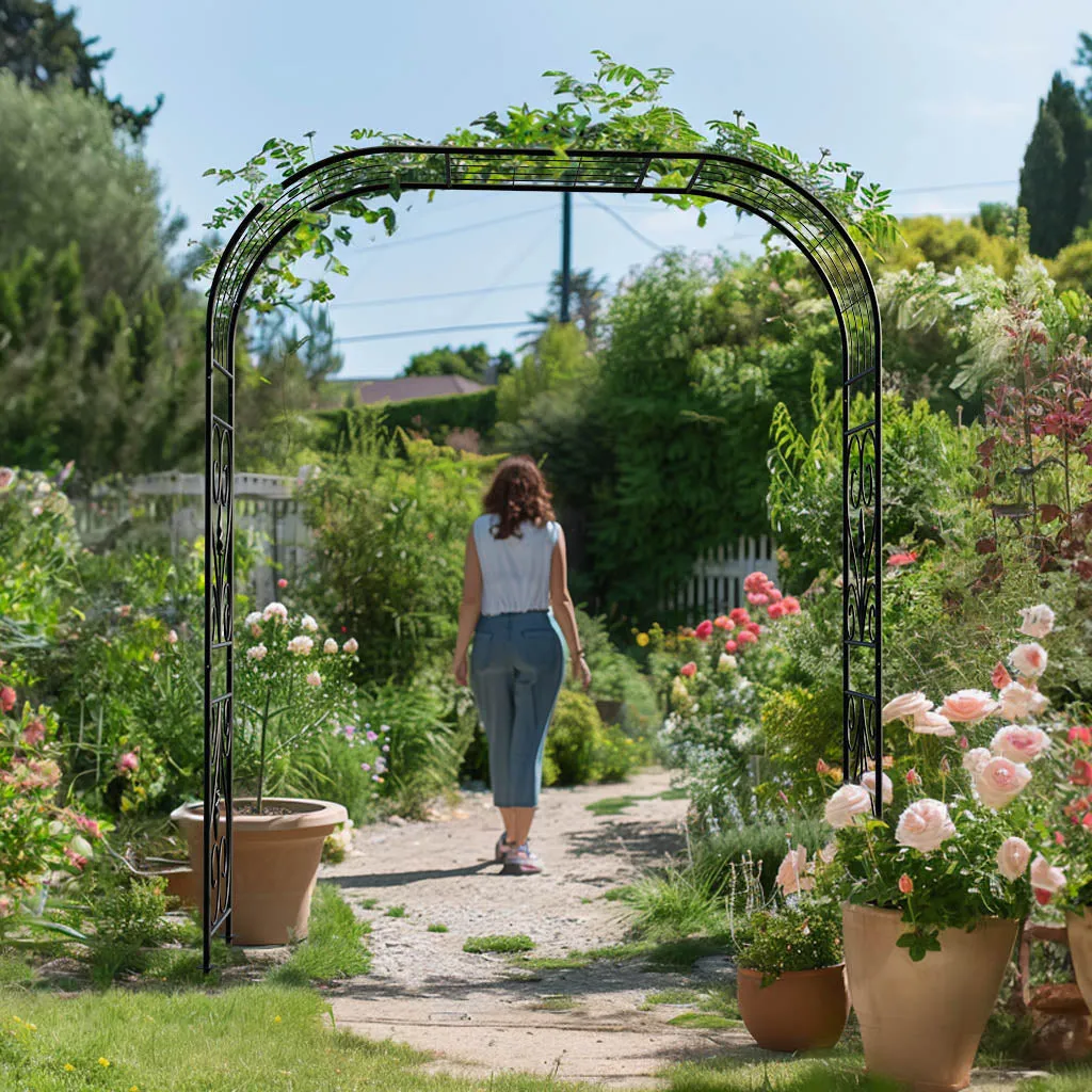 Flat Top Garden Trellis|Unique Metal Garden Arch