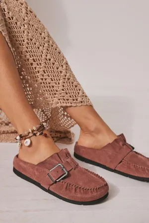 Free People After Riding Mules in Sunset Sand Suede - Final Sale