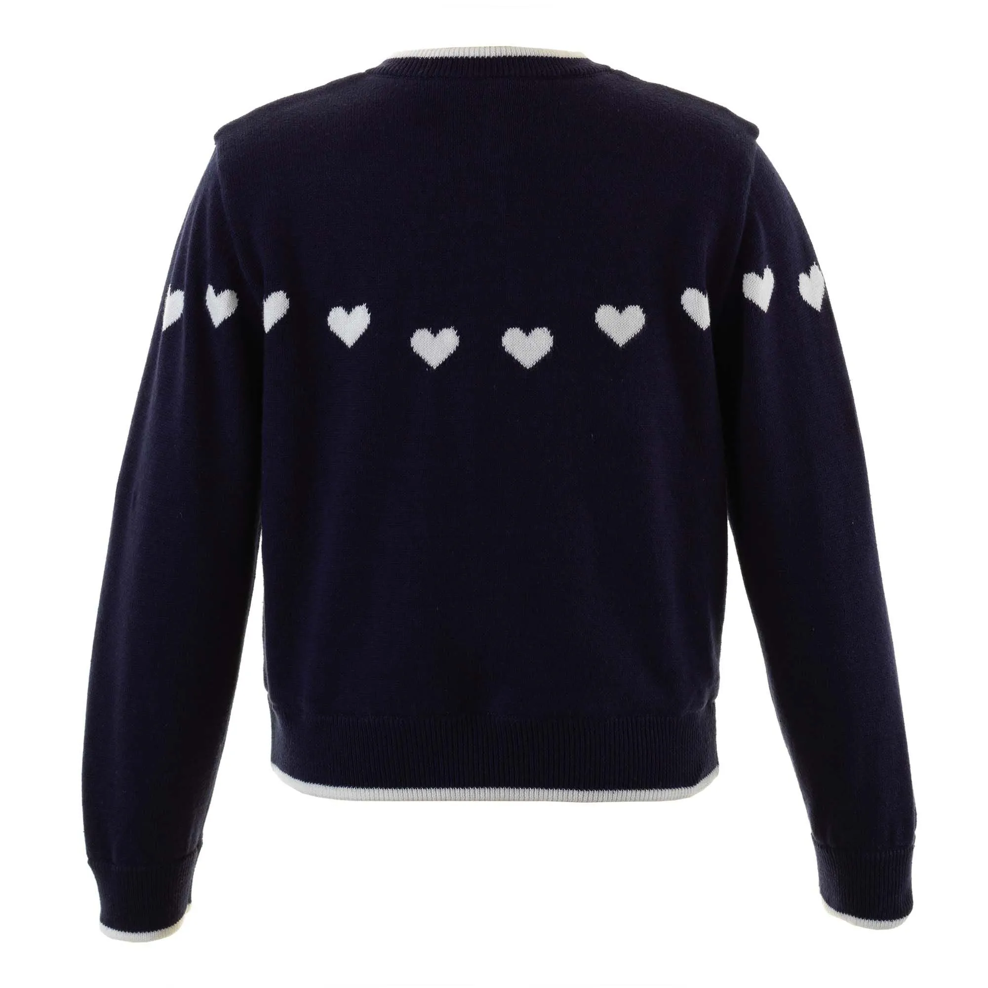 Girls Heart Intarsia Cardigan