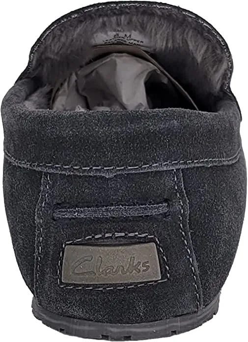 Gray Clarks  Warm Fur Global shipping network Plush Slippers Lined Safe transactions Scuff Moccasin Indoor Slippers Suede
