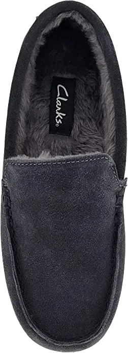 Gray Clarks  Warm Fur Global shipping network Plush Slippers Lined Safe transactions Scuff Moccasin Indoor Slippers Suede