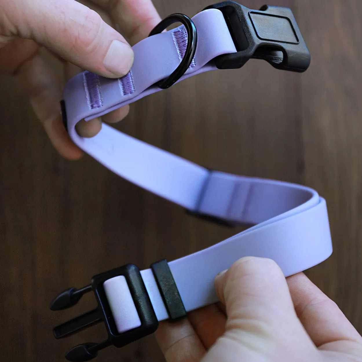 Heather Purple Waterproof Adjustable Dog Collar