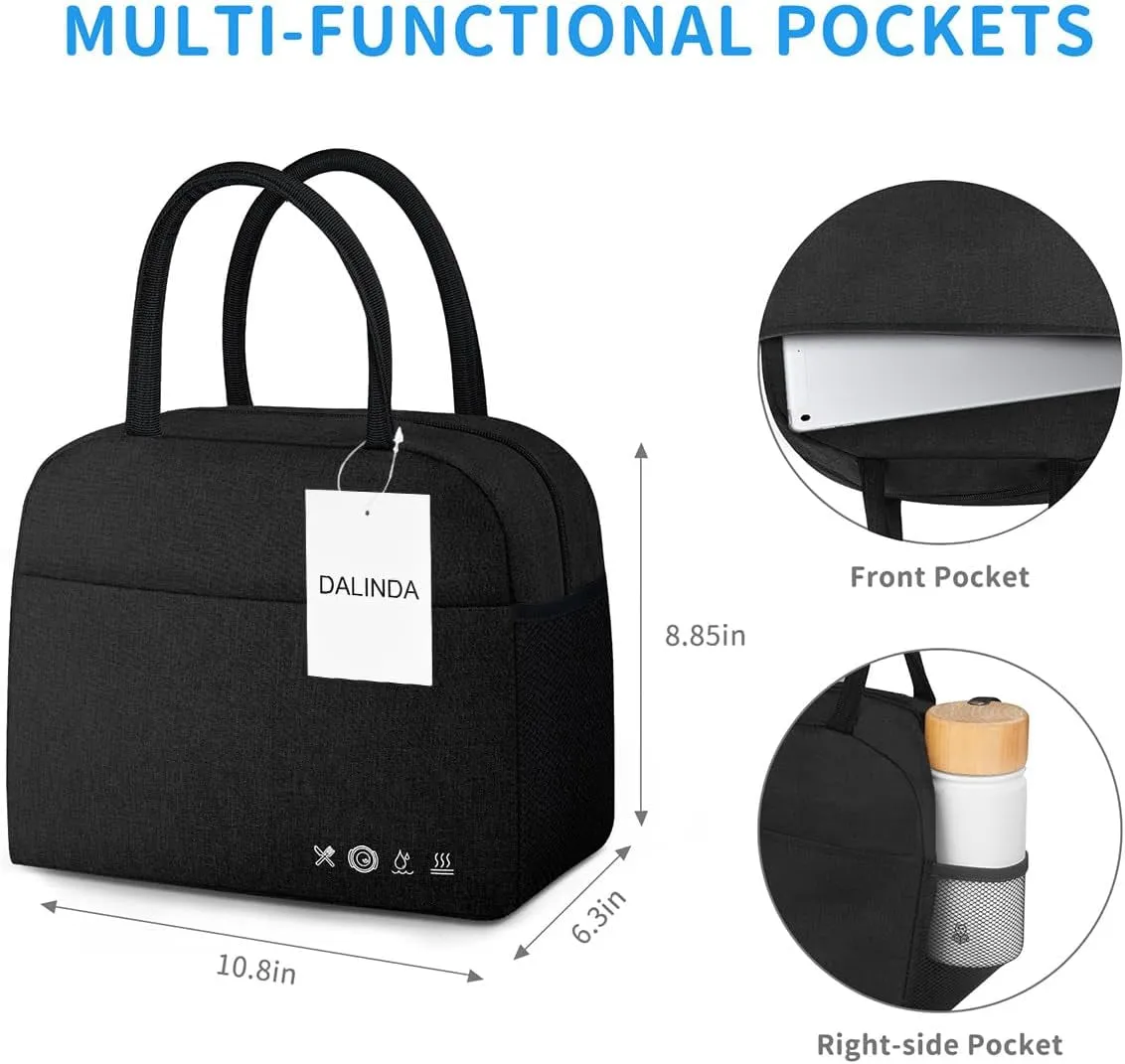 High Capacity Lunch Bag, Insulated Lunch Tote Bag for Travel Work Picnic