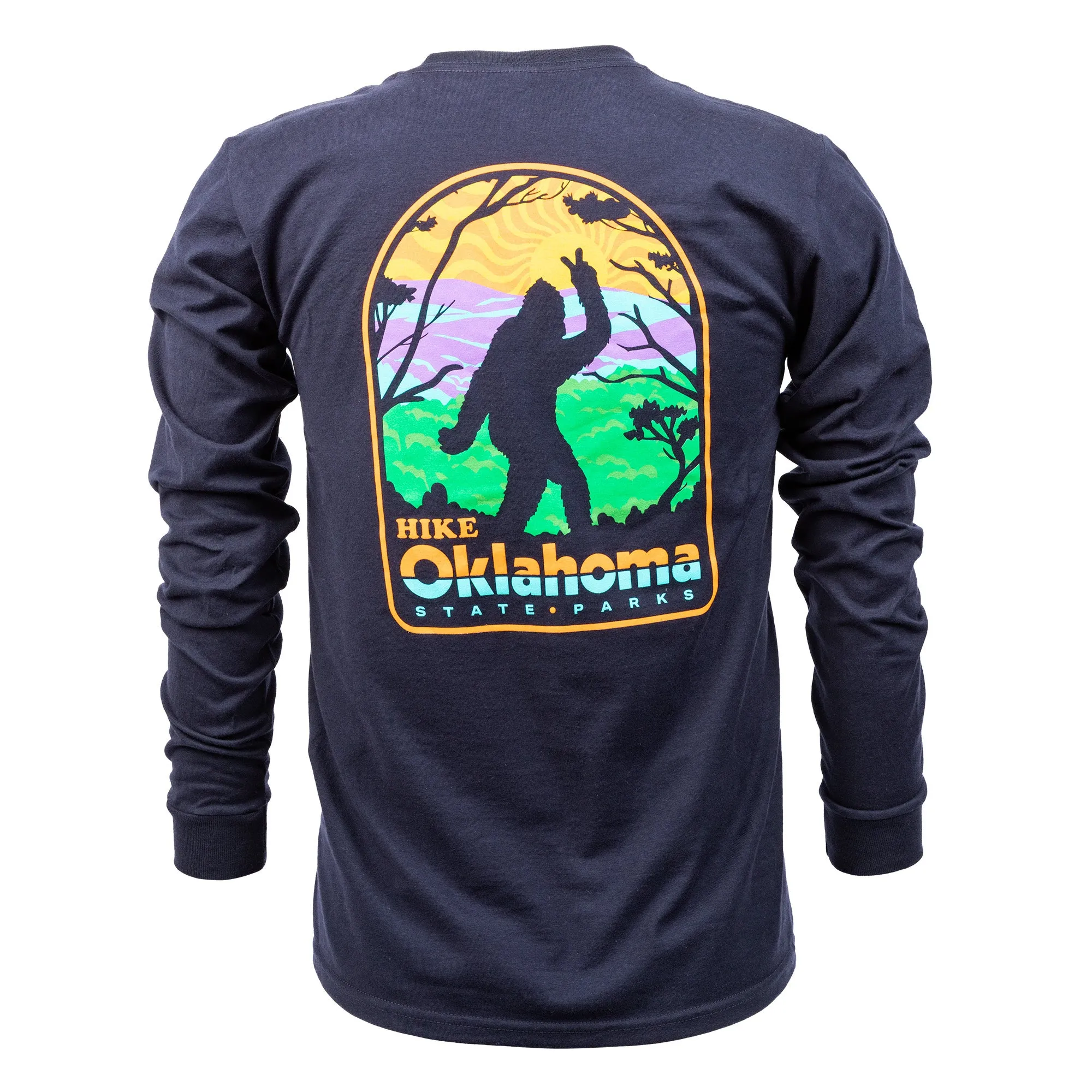 HIKE OKLAHOMA! Long Sleeve Bigfoot T-Shirt