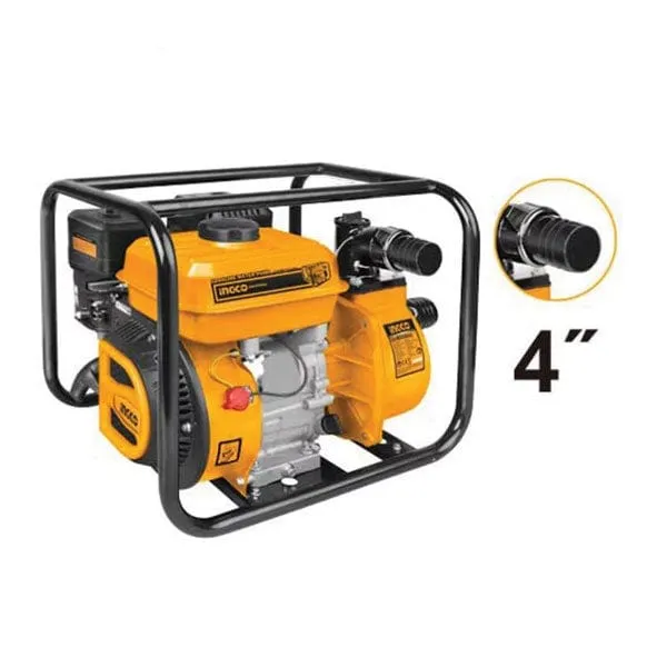 Ingco 4" Gasoline Water Pump with 1500L/min Flow & 9.0HP Engine – GWP402