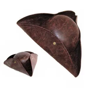 Jack Captain Pirate Wig Pirate Hat Rustic Tricorn Brown Ancient Pirates Hat American European Outdoor Pirate Outdoor Sports