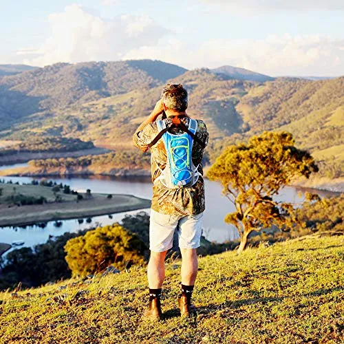 KBNI Hydration Backpack with 2 Litre (68 Ounce) Water Bladder, Lightweight, Suitable for Outdoor Hiking Running Cycling Camping Climbing Sports Perfect for Men Women & Kids