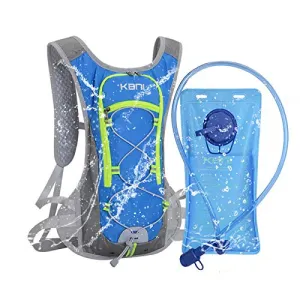 KBNI Hydration Backpack with 2 Litre (68 Ounce) Water Bladder, Lightweight, Suitable for Outdoor Hiking Running Cycling Camping Climbing Sports Perfect for Men Women & Kids