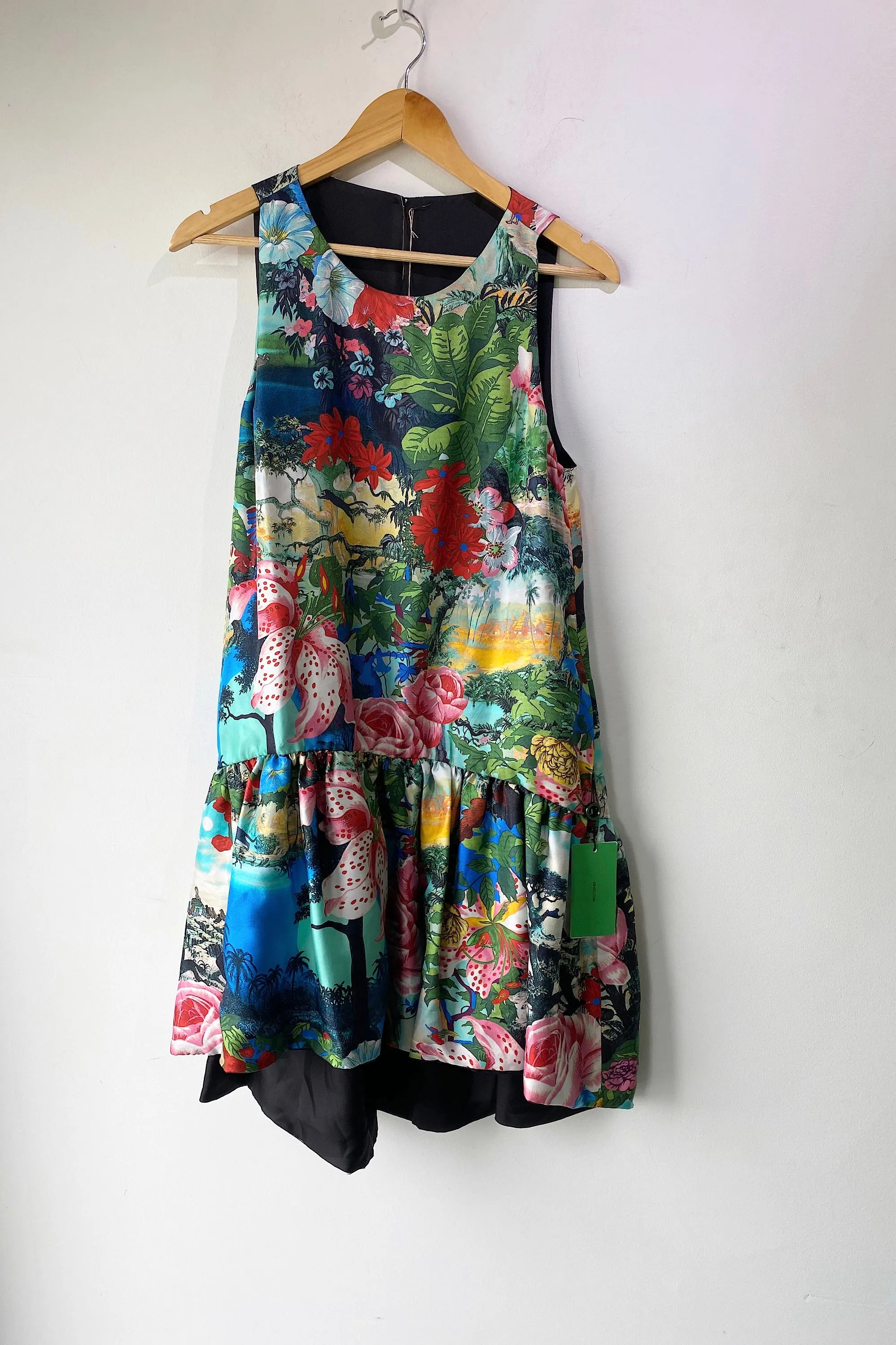 Kenzo Jungle Book Print Silk Dress