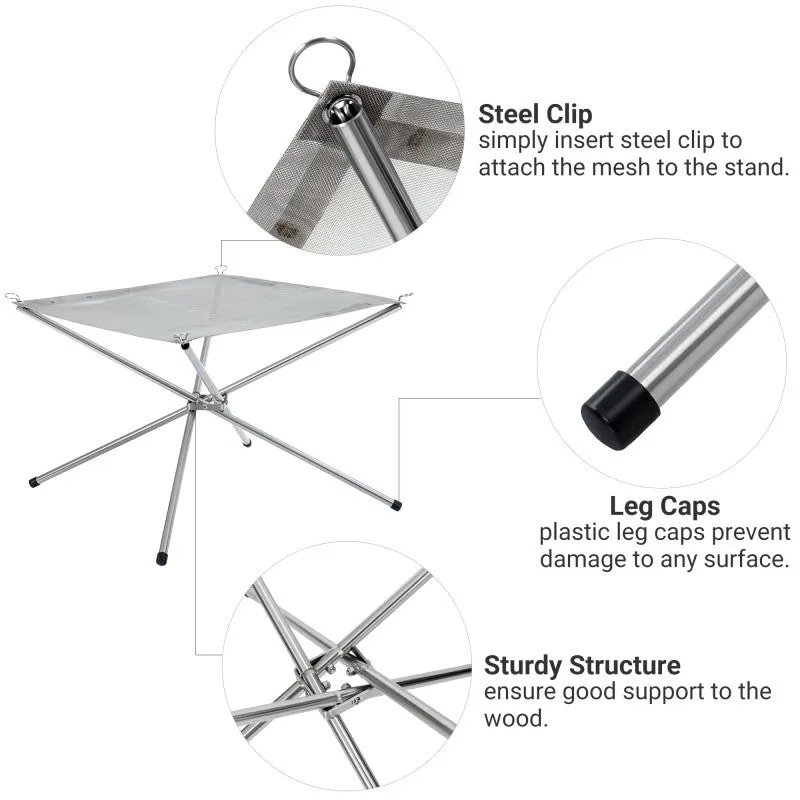 King Camp - Stainless Steel Mesh Fireplace