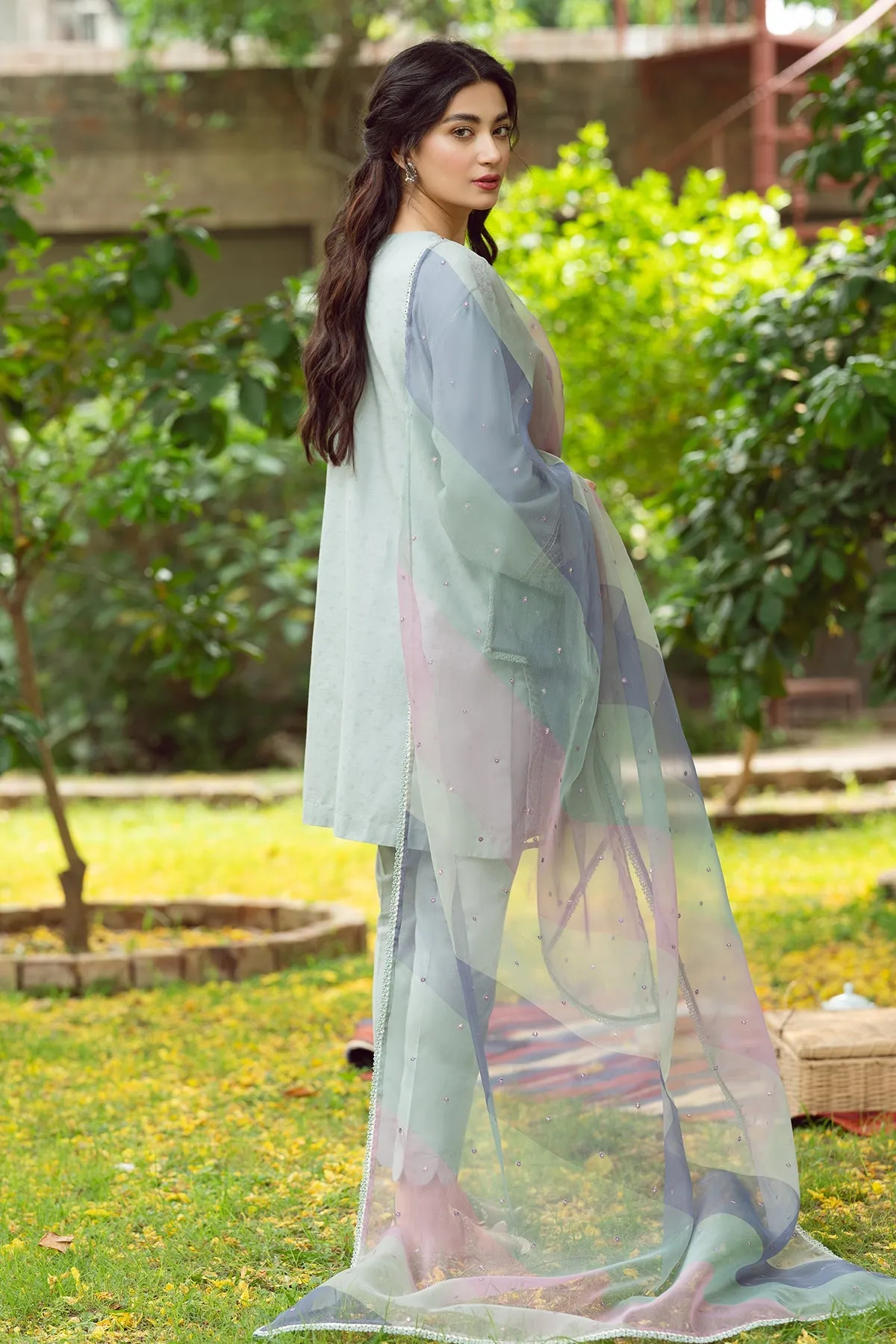 Lawn Kameez and Cambric Trouser Pakistani Eid Dress