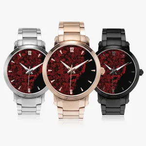 Lee EXCELLENT Stainless Steel Strap Automatic Watch [Mens] - Red Roses