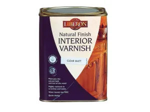 Liberon Natural Finish Interior Varnish Clear Matt 1 Litre