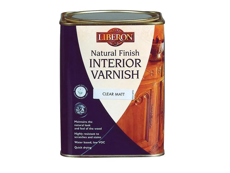 Liberon Natural Finish Interior Varnish Clear Matt 1 Litre