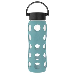 LifeFactory 22oz Glass Water Bottle - Aqua Teal