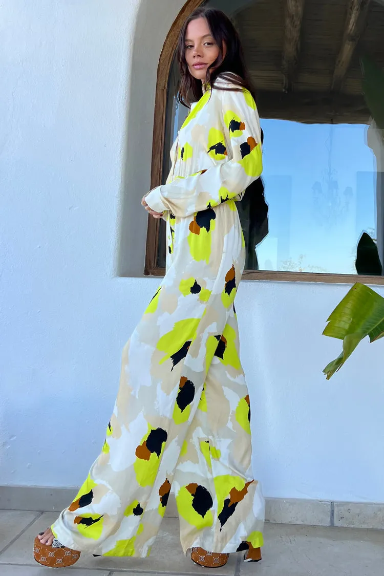 Lime Abstract Animal Jumpsuit