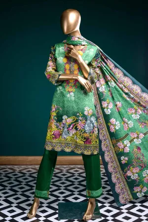 LL-2B - Floral Twist  |  Unstitched Printed & Embroidered Linen Dress
