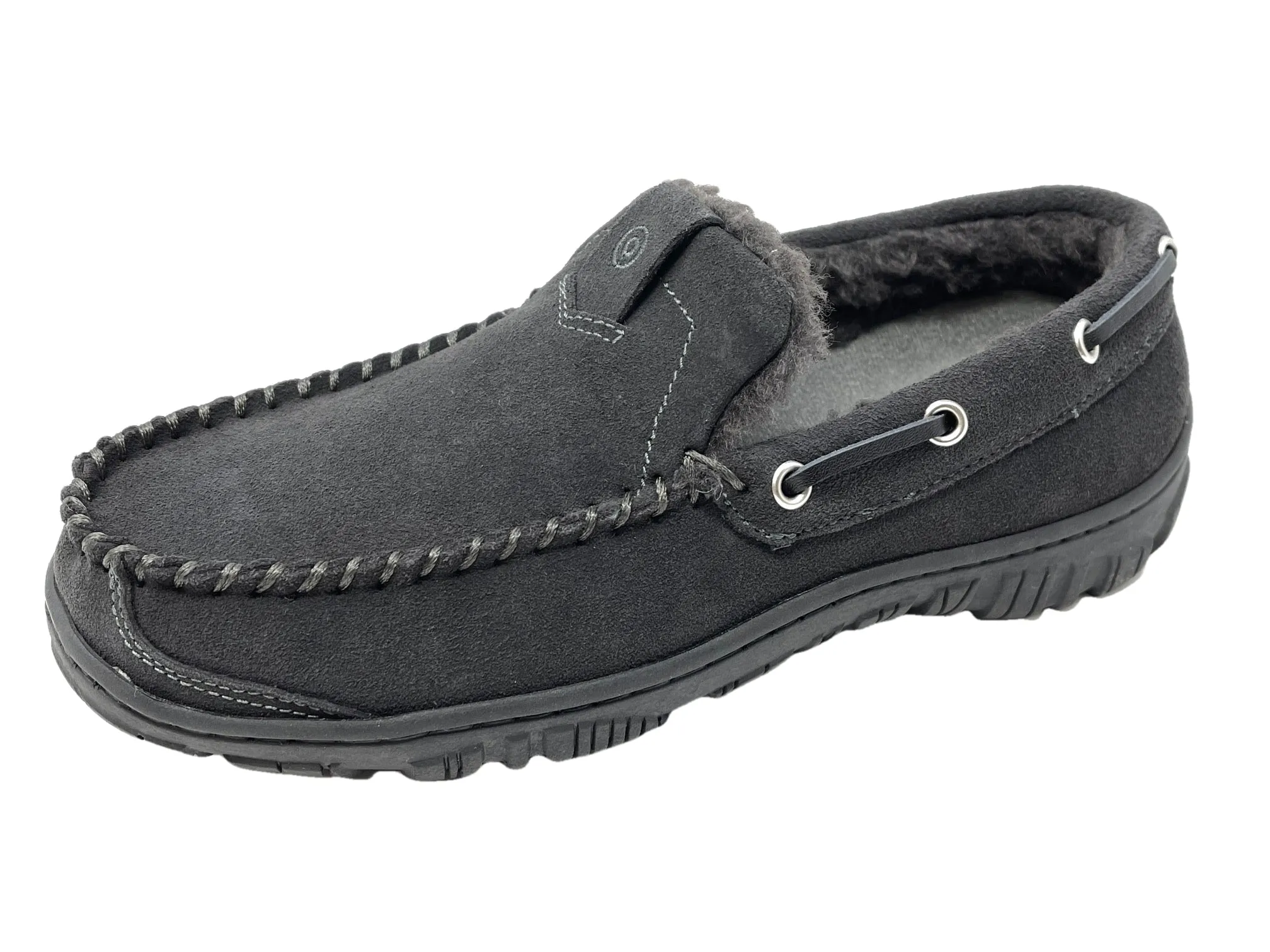 Loafer Fur Discounted delivery Lined Casual Slip Moccasin Localized shipping Slipper Grey Clarks Wide Suede Venetian On