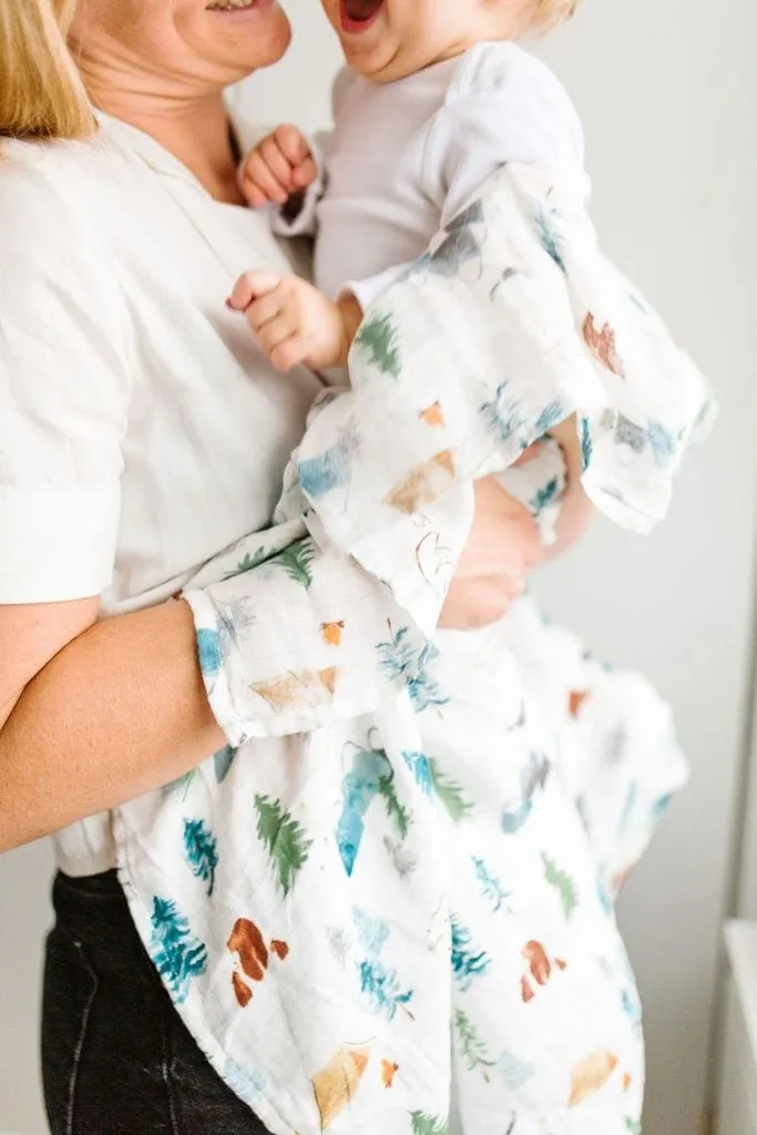 Loulou Lollipop Luxe Muslin Swaddle - Adventure Begins