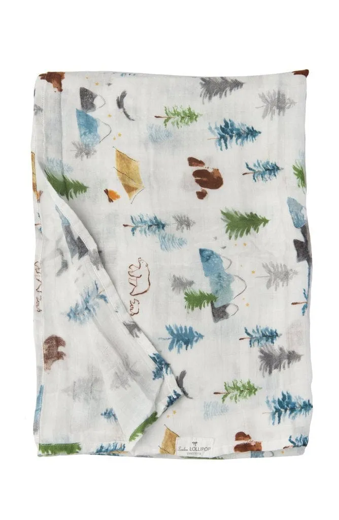 Loulou Lollipop Luxe Muslin Swaddle - Adventure Begins