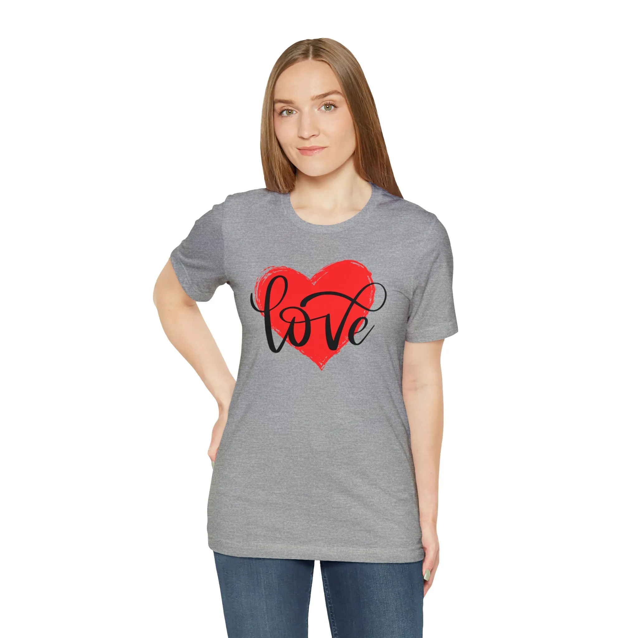 Love Heart Mom T-Shirt | Love Ya Mom Tee |  Bella Canvas 3001 Unisex |  Mother Short Sleeve Tshirt