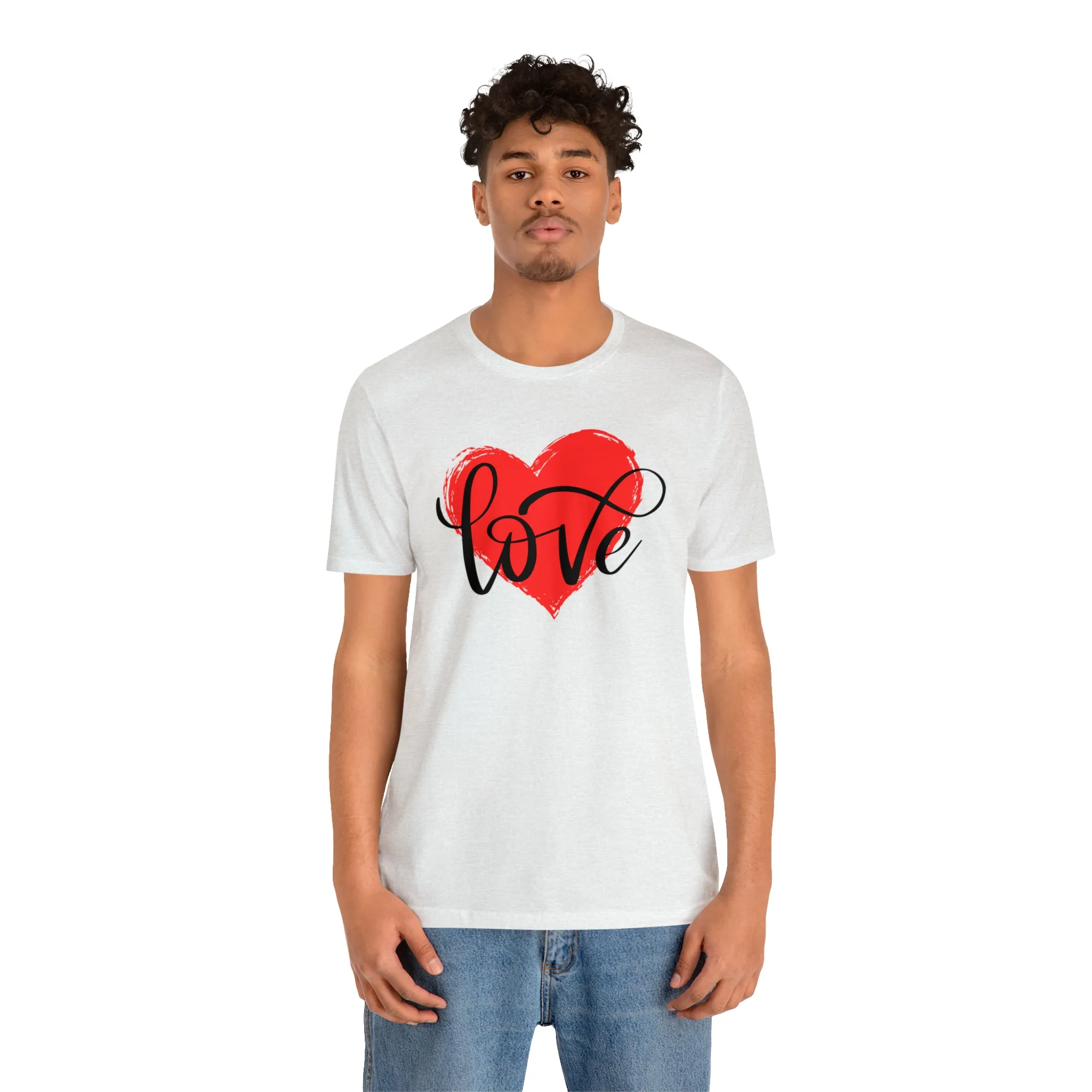 Love Heart Mom T-Shirt | Love Ya Mom Tee |  Bella Canvas 3001 Unisex |  Mother Short Sleeve Tshirt