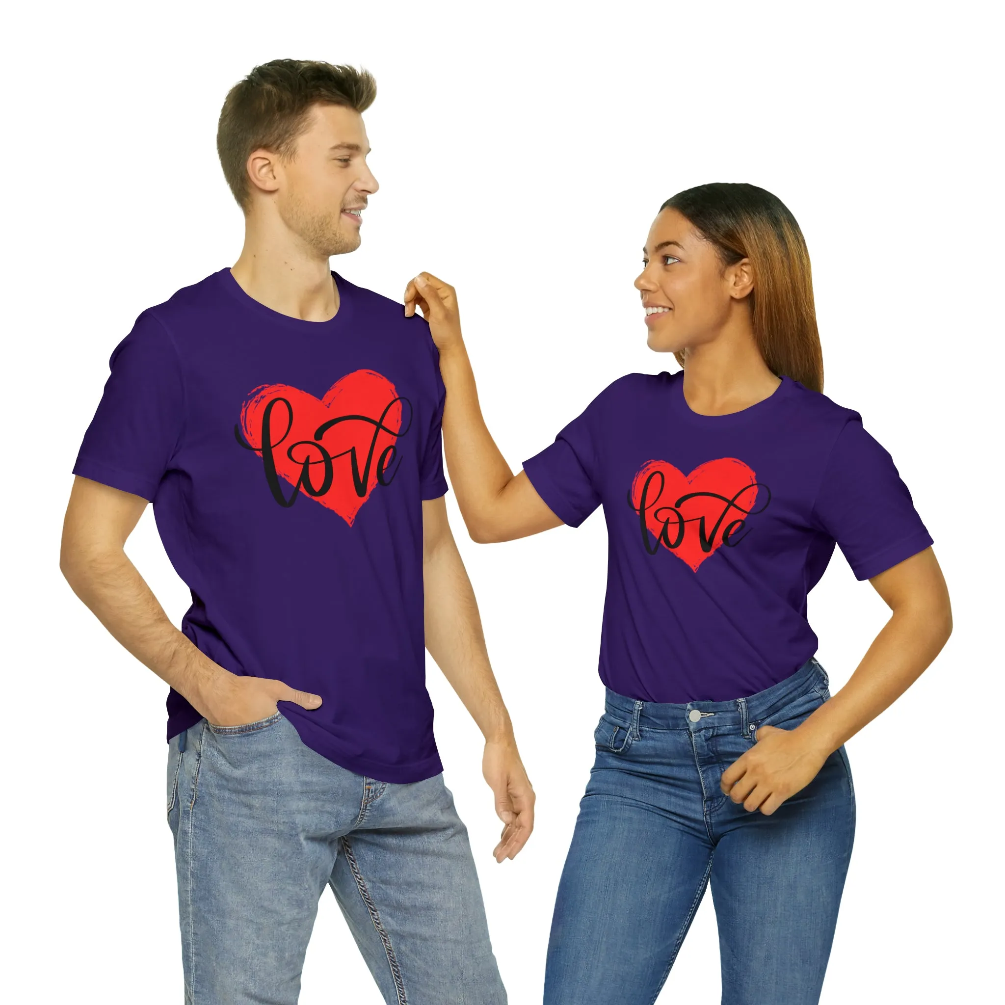 Love Heart Mom T-Shirt | Love Ya Mom Tee |  Bella Canvas 3001 Unisex |  Mother Short Sleeve Tshirt