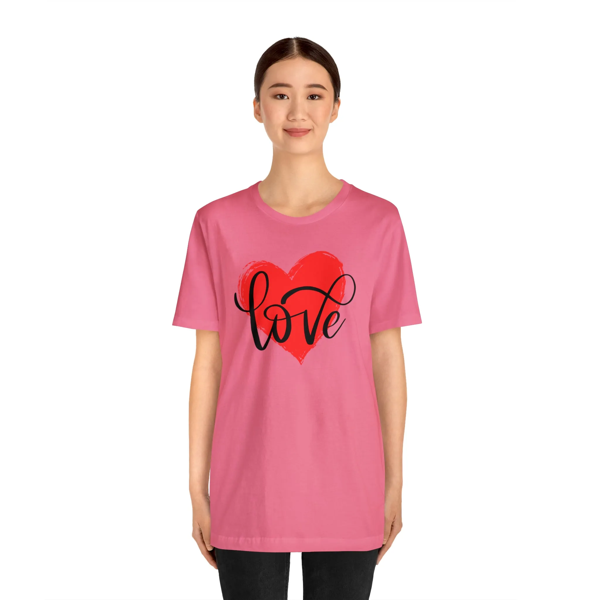 Love Heart Mom T-Shirt | Love Ya Mom Tee |  Bella Canvas 3001 Unisex |  Mother Short Sleeve Tshirt