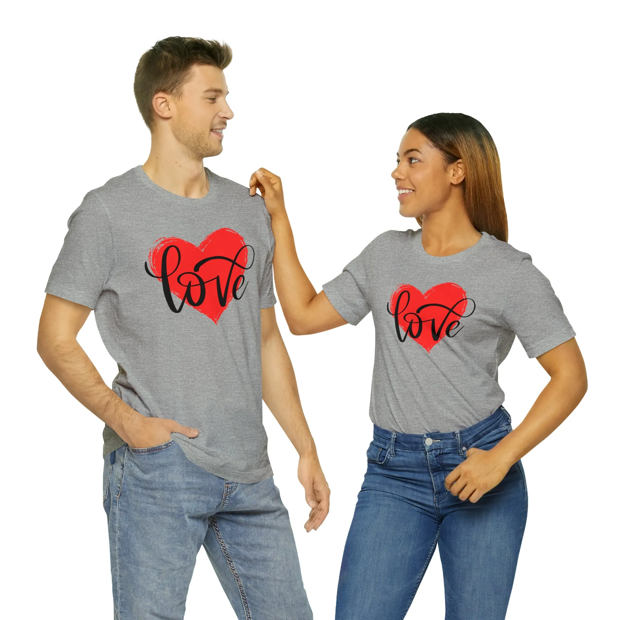 Love Heart Mom T-Shirt | Love Ya Mom Tee |  Bella Canvas 3001 Unisex |  Mother Short Sleeve Tshirt