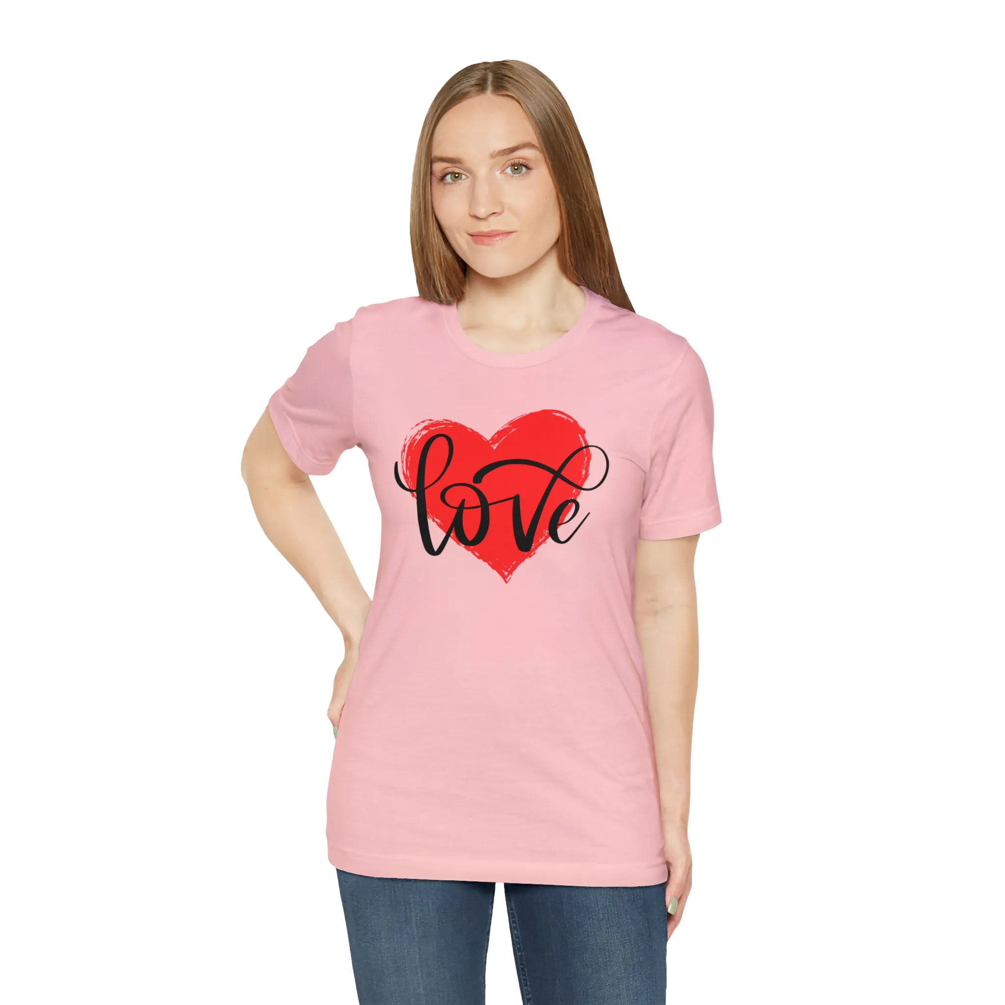Love Heart Mom T-Shirt | Love Ya Mom Tee |  Bella Canvas 3001 Unisex |  Mother Short Sleeve Tshirt